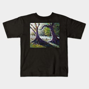 Western Sunlight - Acrylic on Canvas Panel Kids T-Shirt